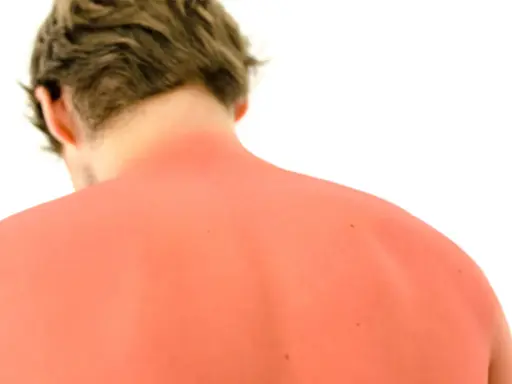 Schiena arrossata dal sole, un ricordo di una giornata intensa. Forse un po' di cefixoral per alleviare il bruciore.