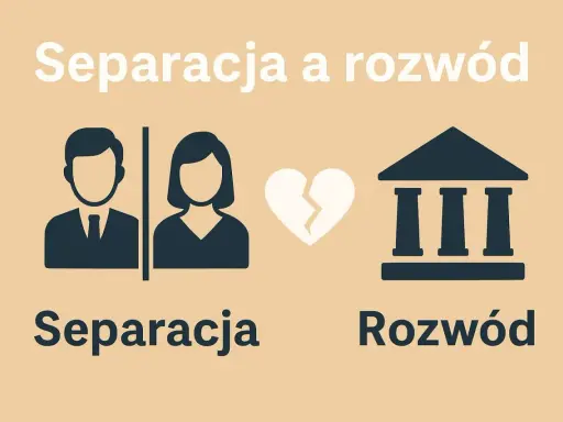 Rozwód czy separacja? Ikony pary, złamanego serca i sądu symbolizują trudne wybory: czy się męczyć dalej, czy podjąć decyzję o rozstaniu.