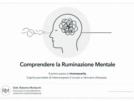 Illustrazione di una testa con pensieri aggrovigliati, suggerendo la ruminazione depressiva. Capirla è il primo passo verso i rimedi.
