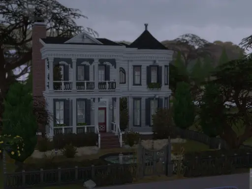 Witaj w The Sims 4 nawiedzony dom, gdzie strach czai się za każdym rogiem. Ta posiadłość wygląda jak z koszmaru, z mrocznymi drzewami i opuszczonym ogrodem.