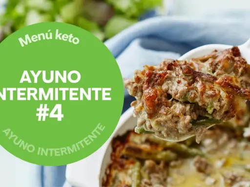 Delicioso plato de carne picada y verduras gratinado, parte de un menú keto para ayuno intermitente #4.
