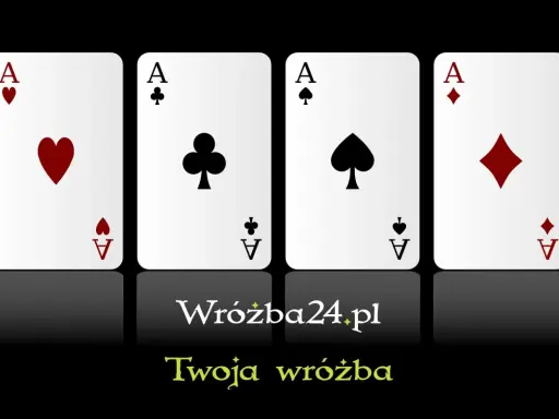 Cztery asy: kier, karo, trefl i pik. Wróżba z kart klasycznych miłość. Wróżba24.pl. Twoja wróżba.