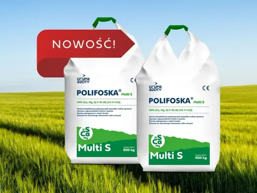 Dwa worki nawozu POLIFOSKA Multi S z Grupą Azoty. Polifoska 5 skład to klucz do bujnych plonów.