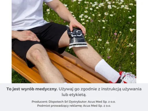 Chłodzący kompres na torbiel Bakera, stosowany po wysiłku.