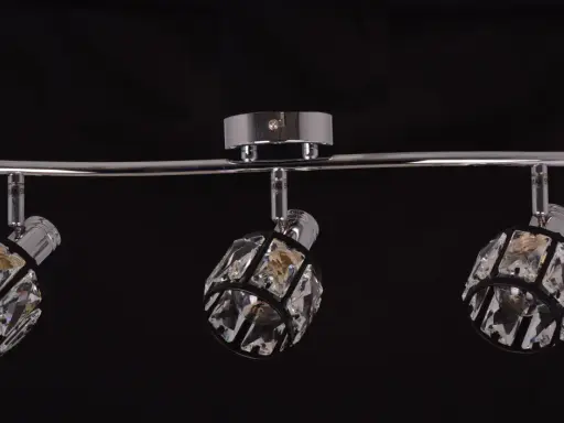 Elegancka lampa czarna z kryształkami, która rozświetli każde wnętrze blaskiem.