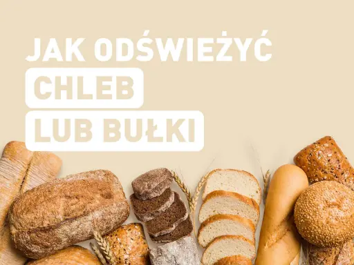 Jak odświeżyć chleb i bułki? Na zdjęciu różne rodzaje pieczywa: bochenki, kromki, bagietka i bułka z sezamem.