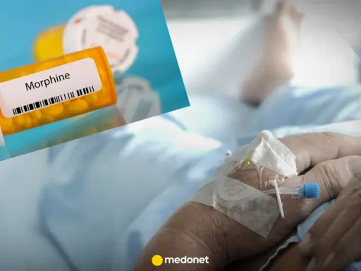 Butondol i morfina – leki przeciwbólowe stosowane w leczeniu silnego bólu, często u pacjentów w stanie terminalnym.