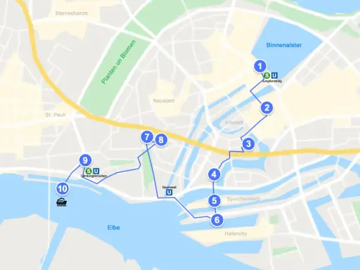 Route durch Hamburg: Binnenalster, Speicherstadt, Landungsbrücken – was sollte man in Hamburg gesehen haben?
