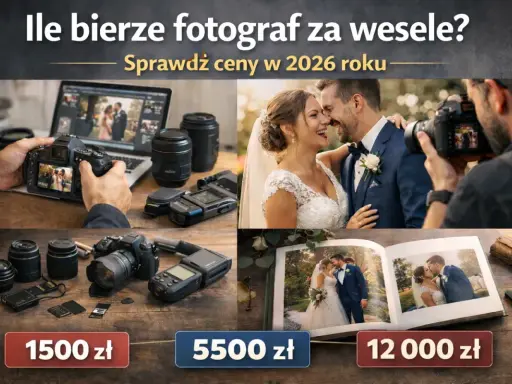 Fotograf i kamerzysta na wesele 2026: Ceny, pakiety, pułapki.