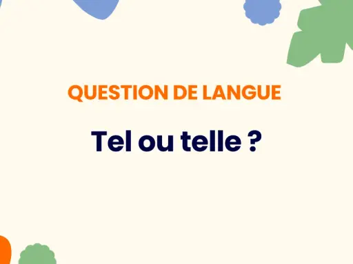 Question de langue : "Tel ou telle ?" Le choix dépend du genre, une question qui se pose souvent.