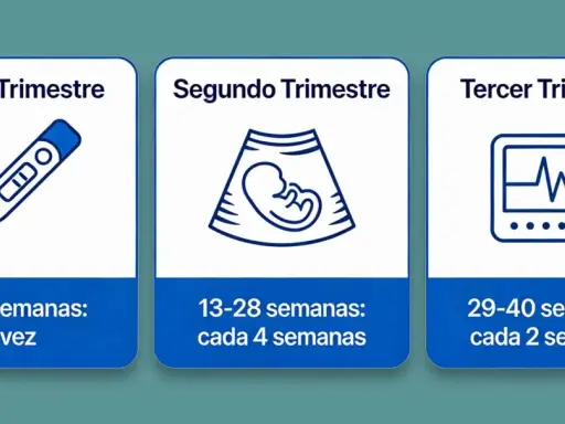 El segundo trimestre de embarazo, de 13-28 semanas, se indica con una ecografía de un feto.