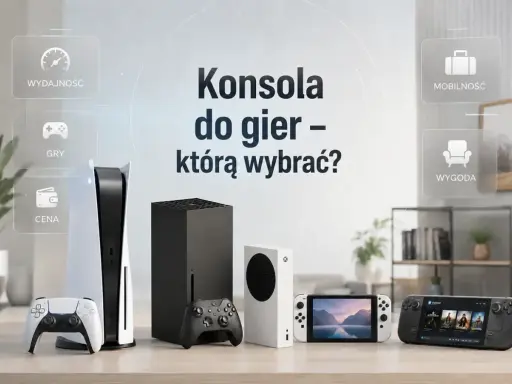 Konsola do gier – którą wybrać? PlayStation 5, Xbox Series X/S, Nintendo Switch i Steam Deck. Porównanie wydajności, gier, ceny, mobilności i wygody.