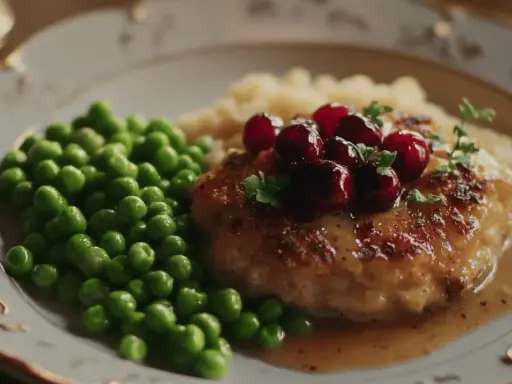 En klassisk Wallenbergare med lingon, ärtor och potatispuré. Ett utsökt recept för en fin middag.