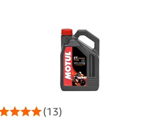 Czarna butelka oleju Motul 710 2T z czerwoną zakrętką i etykietą z motocyklem.