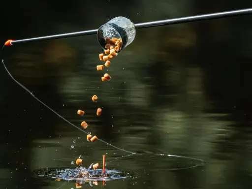 Karpie, szykujcie się! Właśnie sypie się zanęta na karpia feeder, kusząc Wasze podniebienia.