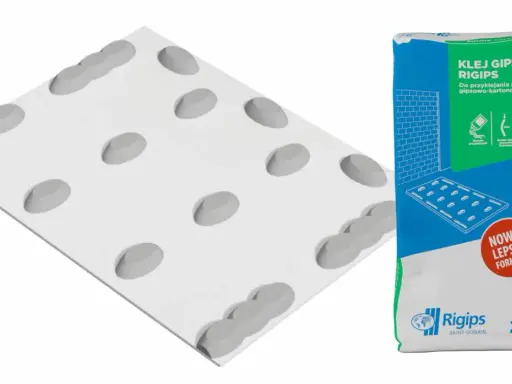 Klej gipsowy Rigips do płyt gipsowo-kartonowych. Opakowanie 20 kg.