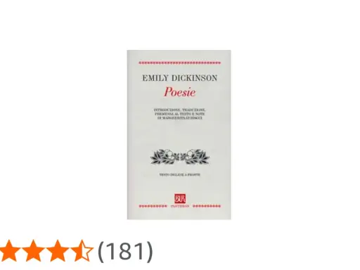 Copertina del libro "Poesie" di Emily Dickinson, considerata la sua **emily dickinson poesia più famosa**. Contiene testo in inglese e italiano.