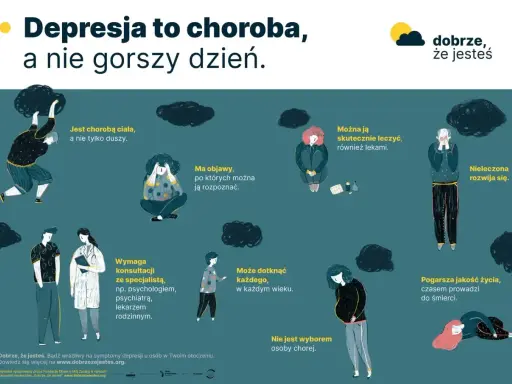 Depresja to choroba, nie gorszy dzień. Ilustracje pokazują jej objawy, leczenie i to, że nie jest wyborem.