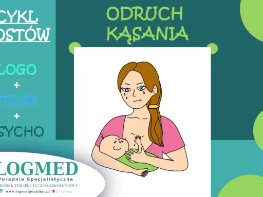 Smutna mama karmiąca dziecko, które ją kąsa. Ilustracja przedstawia odruchy u niemowlaka.