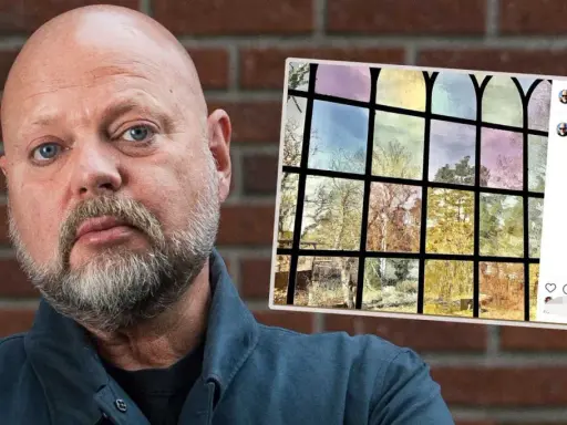 Peter Lemarc med sin fru, som kämpade för sitt liv på IVA efter covid-19.