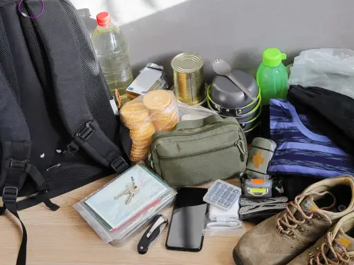Plecak, woda, konserwy, ciastka, apteczka, ubrania, buty, telefon, klucze, scyzoryk – to wszystko, by jak przygotować się do wojny.