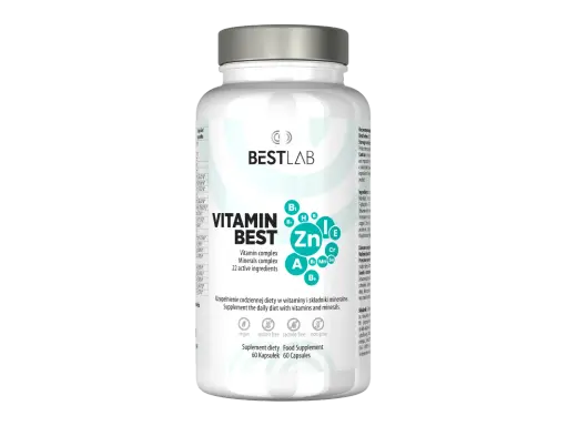 Suplement diety Vitamin Best z cynkiem i witaminami, pomocny w walce z niedoborem witaminy D3.