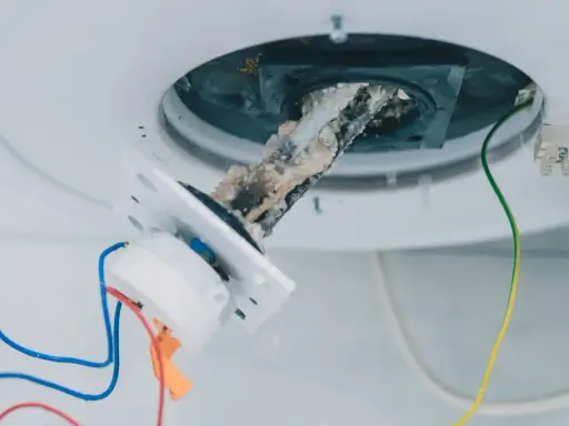 Résistance d'un chauffe-eau entartrée, montrant l'accumulation de calcaire due à un manque de détartrage ballon eau chaude.