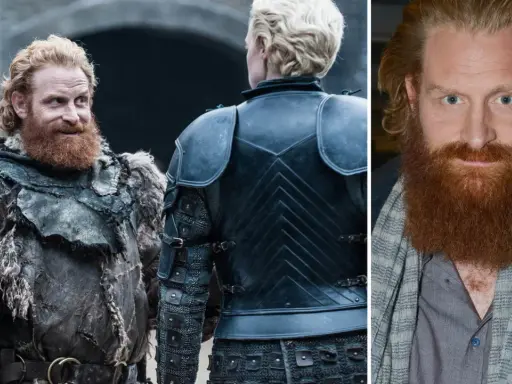 Kristofer Hivju i rollen som Tormund Giantsbane i filmer och tv-program. Hans karaktär är känd för sitt röda skägg och sin tuffa attityd.