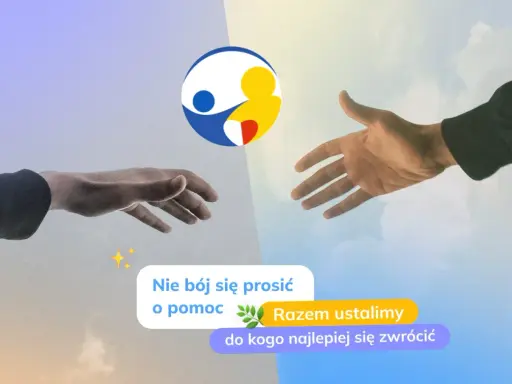 Dwie dłonie wyciągnięte ku sobie, symbolizujące pomoc. Czy psycholog to lekarz? Razem ustalimy, do kogo najlepiej się zwrócić.