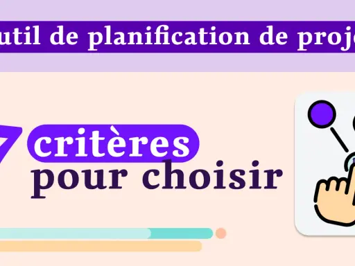 Outil de planification de projet : 7 critères pour choisir le bon. Icône de main sélectionnant un élément dans un diagramme.