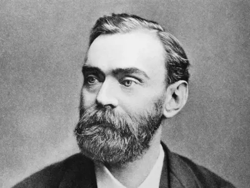 Porträtt av Alfred Nobel, svensk uppfinnare och kemist. Visste du alfred nobel fakta om hans uppfinningar?
