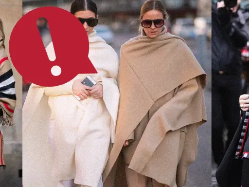 Due donne eleganti mostrano come indossare una mantella con stile, una in crema e l'altra in cammello.