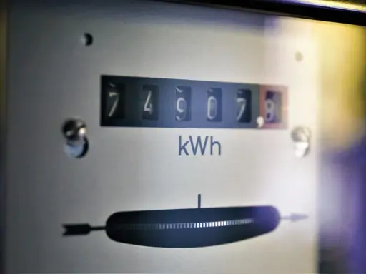 Licznik energii pokazuje 74907,8 kWh. To jest ile to jest kilowatogodzina zużytej energii elektrycznej.