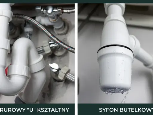 Porównanie: syfon rurowy "U" kształtny i syfon butelkowy. Który wybrać?