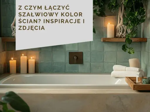 Relaks w łazience z szałwiowymi ścianami. Zobacz, z czym łączyć ten kolor, by stworzyć przytulne wnętrze. Inspiracje i zdjęcia.