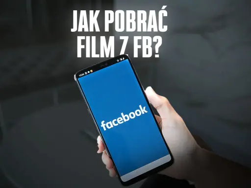 Chcesz wiedzieć, jak pobrać film z FB na telefonie? Na ekranie smartfona widać logo Facebooka.