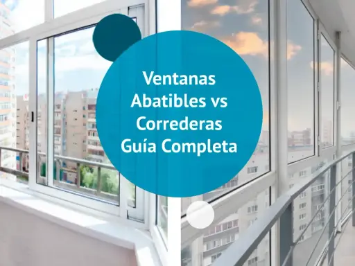 Ventanas abatibles vs correderas: una guía completa. La imagen muestra un balcón con ventanas correderas y una ventana practicable.