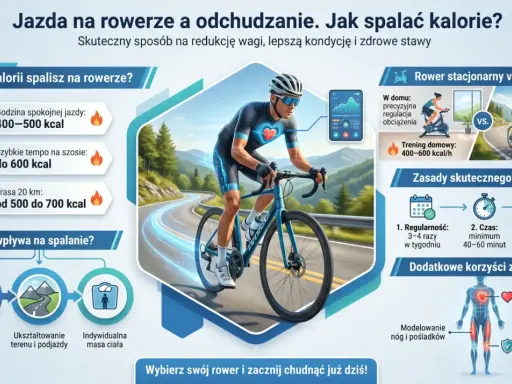 Jazda na rowerze to świetny sposób na spalanie kalorii. Aby schudnąć 10 kg, kluczowe są regularność, czas i intensywność treningu.