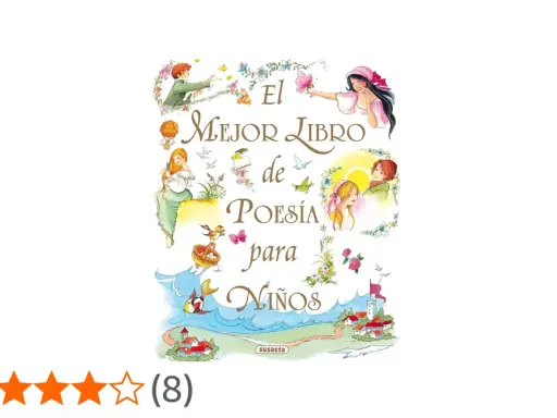 Ilustración de "El Mejor Libro de Poesía para Niños", con escenas de fantasía y naturaleza, ideal para poemas para niños de 7 a 8 años.