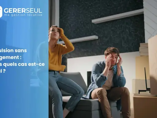 Un couple anxieux face à une expulsion sans relogement. La gestion locative peut aider à éviter ces situations.