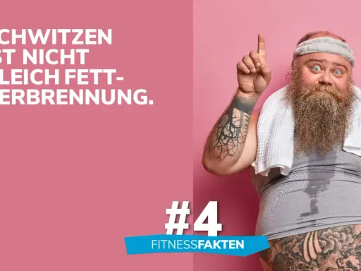 Ein Mann mit Bart und Turban zeigt auf den Finger. Er schwitzt, aber das bedeutet nicht, dass er Kalorien verbrennt. #Fitnessfakten