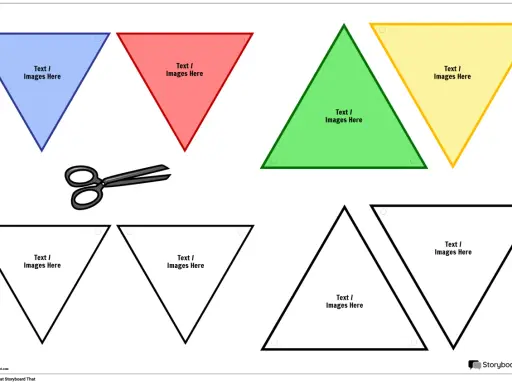 Bandierine colorate e bianche con spazio per testo/immagini, pronte per essere ritagliate. Perfette decorazioni per aule scolastiche da stampare.