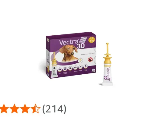 Boîte et pipette de Vectra 3D pour chien, solution antiparasitaire. Avis positifs pour ce produit.