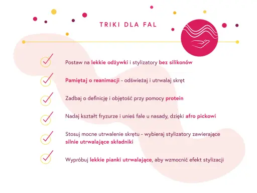 Porady dla fal typu skrętu włosów 2b: lekkie odżywki, proteinowe stylizacje, afro pick.