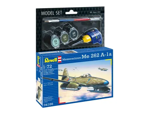 Revell Modellbausatz des Messerschmitt Jet Me 262 A-1a mit Farben und Kleber.
