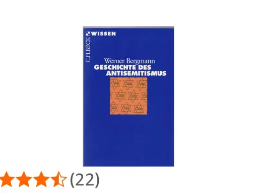 Buchcover "Geschichte des Antisemitismus" von Werner Bergmann. Die Darstellung zeigt die Entwicklung des Antisemitismus im Kaiserreich und darüber hinaus.
