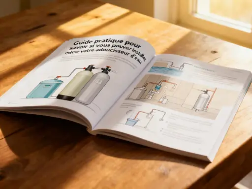 Guide pratique pour installer un adoucisseur d'eau. Illustrations de systèmes pour une eau adoucie.