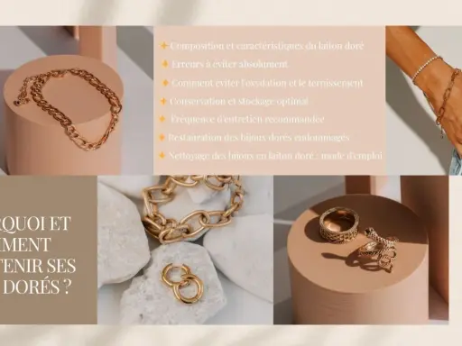 Guide pour entretenir vos bijoux dorés : découvrez comment nettoyer et conserver leur éclat.