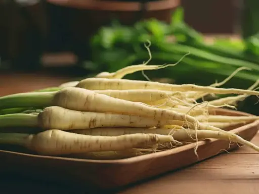 Racines de salsifis frais, prêts à être cuisinés. La culture salsifis est une tradition culinaire appréciée.