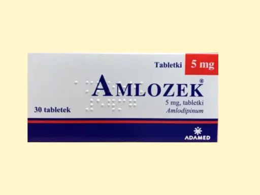 Opakowanie leku Amlotek 5 mg, 30 tabletek. Warto znać potencjalne amlozek skutki uboczne przed rozpoczęciem terapii.